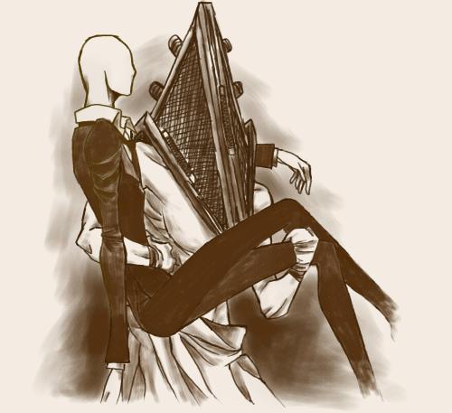 Sex eyepod-blob:  Pyramid Head x Slendermanbecause pictures