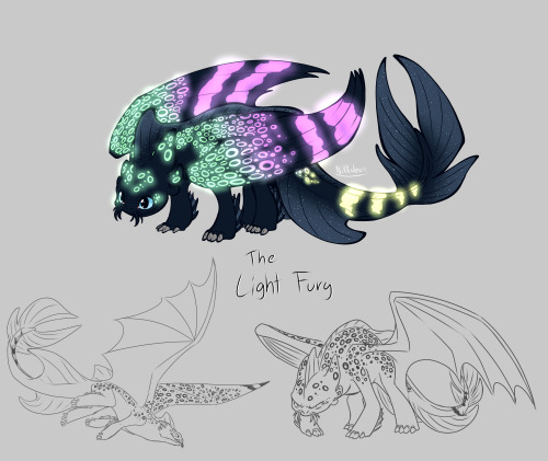 My first Light Fury redesign I did to just play around with her looks to better match the Hidden Wor