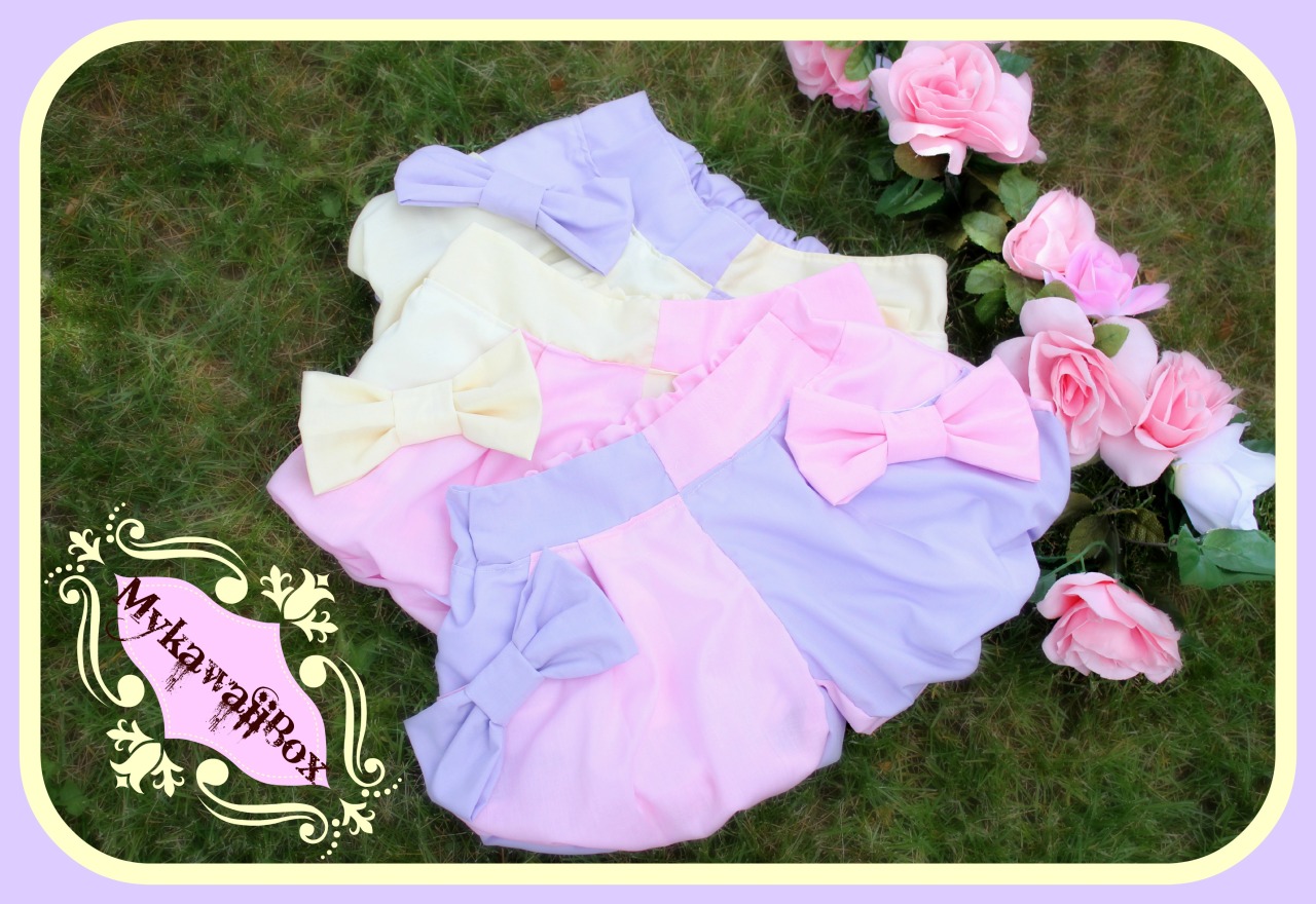 mykawaiibox1:  Moshi Moshi Cuties^^ New Pastel Colors Fairy kei/Decora Balloon Shorts.