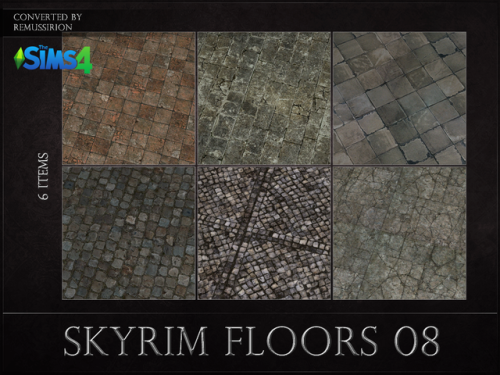 remussirion:Converted a bunch of skyrim floors for Sims4! They’re for private use only, so I w