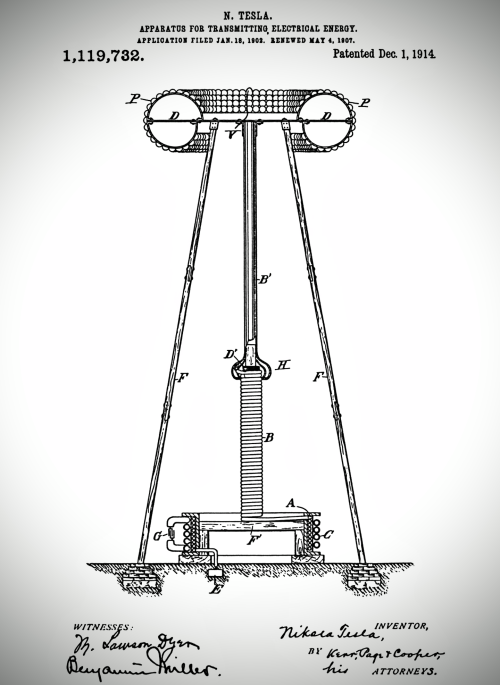 “TESLA’S RAY.” 