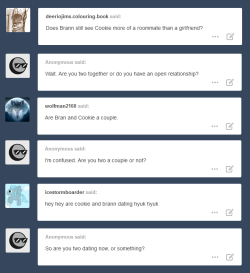 askcookieandbrann:  Ok I think im starting to cave in to the dating idea…   XD