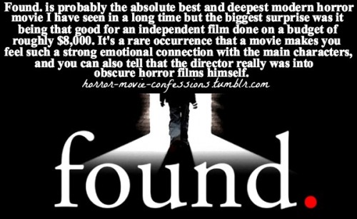 Found. Is Probably The Absolute Best And Deepest Modern Horror Movie I Have Seen In A Long Time But The