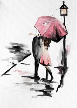namk1:   couple with umbrella silhouette
