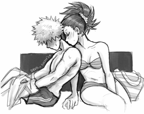 Another ko-fi request for @Basher314, this time for bakumomo ~ ! I wanted to draw that sexy-wholesom