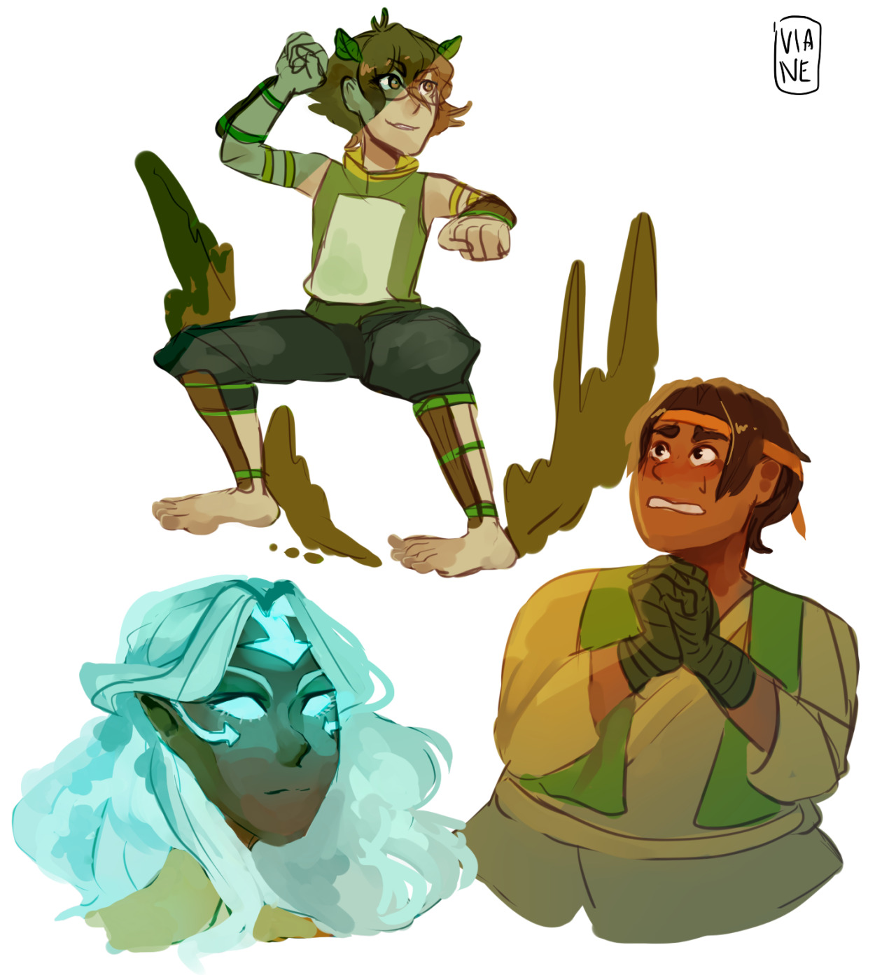 viane-art: bunch of Avatar Allura AU doodles based on palladinâ€™s keith headcanonsÂ and