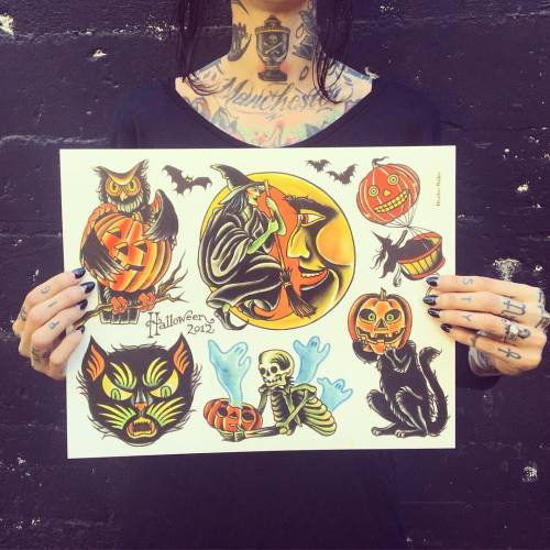 heatherbaileytattoo:  I found a few of these prints left over just in time for Halloween! Go to my big cartel to snag one before they are gone forever! http://heatherxtattoo.bigcartel.com/