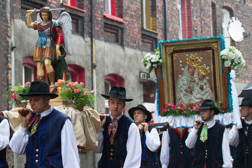 The Feast of Corpus Christi Procession in the parish Świętochłowice-Lipiny (Silesia, Poland).This pl
