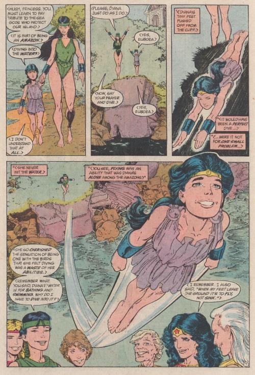 Page from Wonder Woman Annual #1. 1988. Art by Arthur Adams.