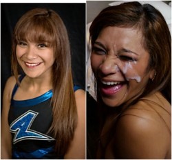 Before and after Cheerleader 