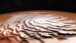 Astronomyblog:    The Spiral North Pole Of Mars      A  Mosaic From Esa’s Mars