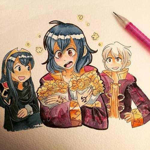 phlavours:  HAPPY BIRTHDAY MORGAN!! #painting #fireemblem #watercolor #sketchbook