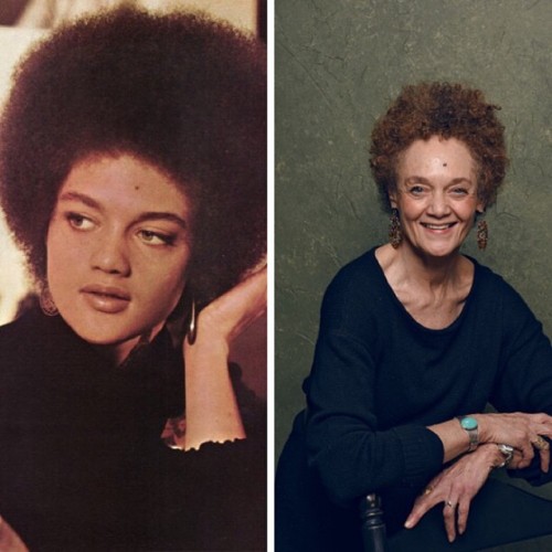 Kathleen Cleaver Then (1968) &amp; Now (2015) #2frochicks #Afro #Naturalhair #Kinkycurls #curls 