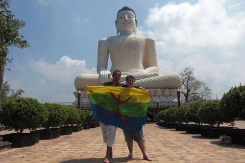 Amazigh flag in Buddha country