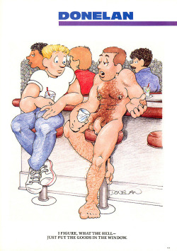 retro-gay-illustration:  Cartoon by Donelan. 