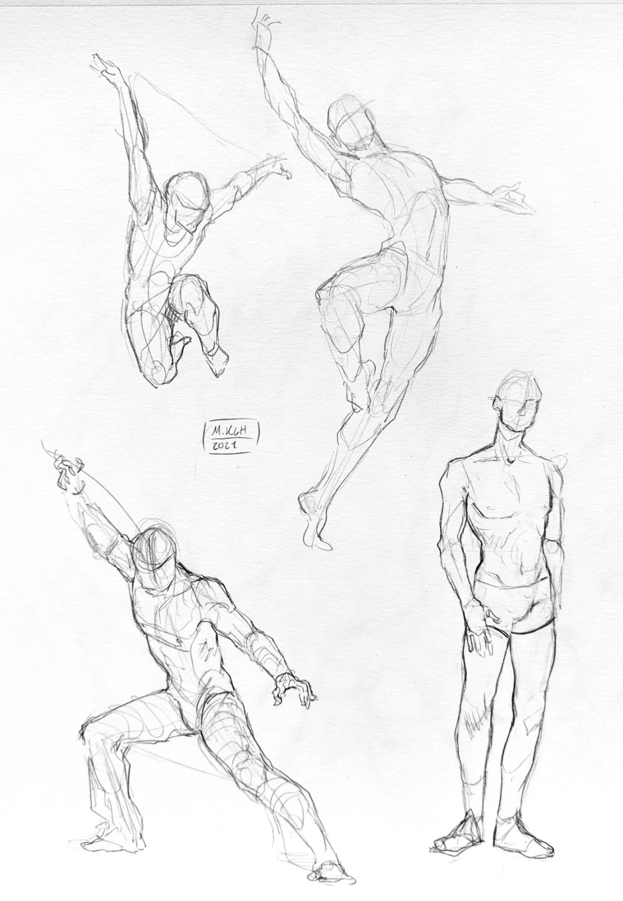 Male Figure Drawing: Action Poses | Behance :: Behance