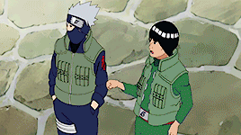 bvckybrns: naruto gif challenge :: six friendships↳ [2/6] kakashi &amp; gai