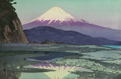 waldesstille:   Hiroshi Yoshida 吉田 博 (1876 - 1950) - Fujiyama from Okitsu 1928  goon freeeeeeee free as the wind bloooowsssss. 🎤🥁🎺morning, goon campers, whose ready to bate those dongsssss