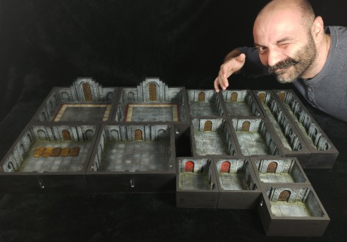 nekrosmagos:The last set of photos of the basic dungeon rooms and me .. Cozy lookin’ maps.