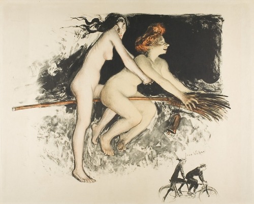 theartistsmanifesto:Witches by Jean Veber (ca. 1900).