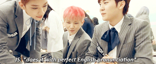 When Seungkwan Tried To Talk In English Ft Joshua Correcting Him.