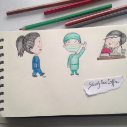 studysexcoffee:  some Cristina Yang sketches (^_^)v I’m kinda obsessed… (still in a healthy way :D I think) 