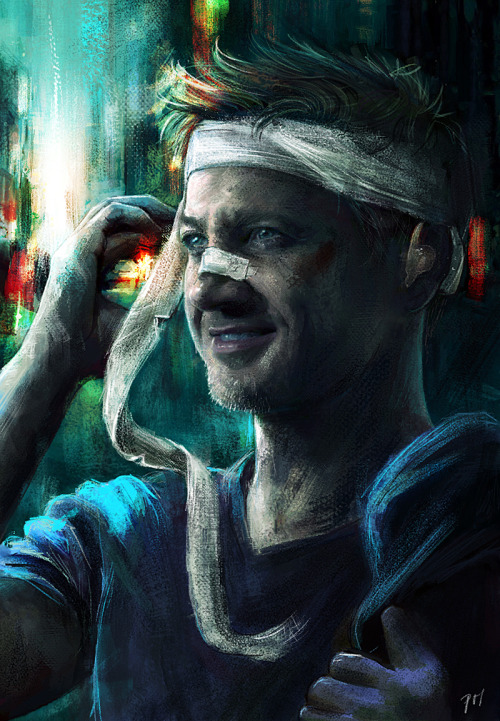 petite-madame:The Sounds of the CityFriend’s request, who wanted to see Clint Barton wearing his hea