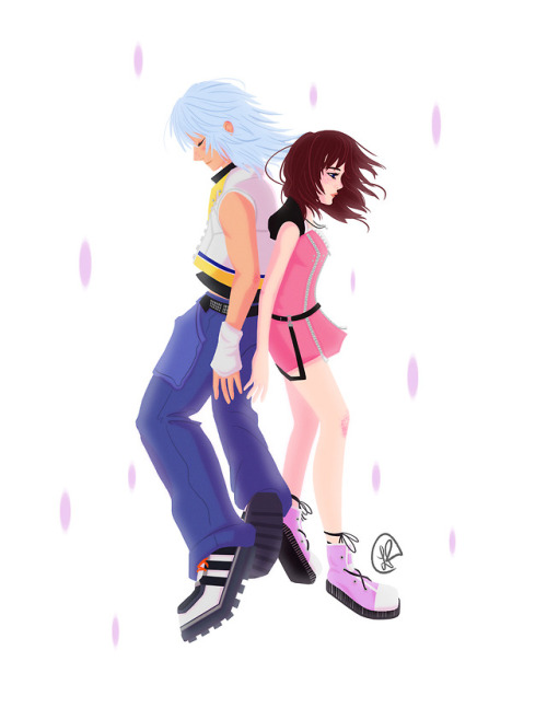 Riku and Kairi fanart! ❤️