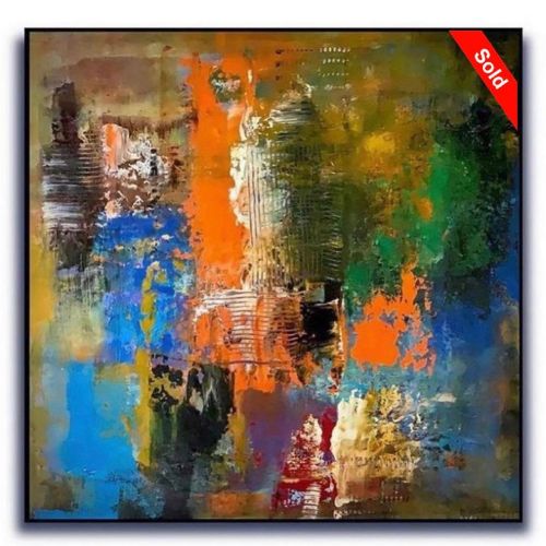 Sold Acrylic Painting on Canvas 80x80cm DM for purchase #art #arte #abstract #abstraction #abstrait 