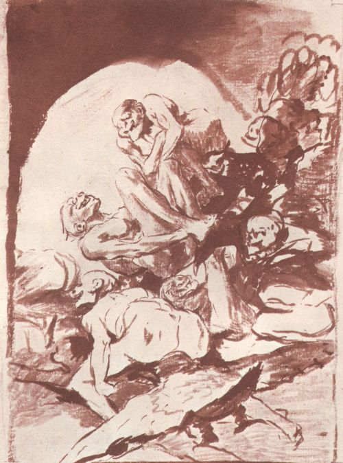 denisforkas:  Francisco de Goya - Study for Witches Sabbath. 1797–1798