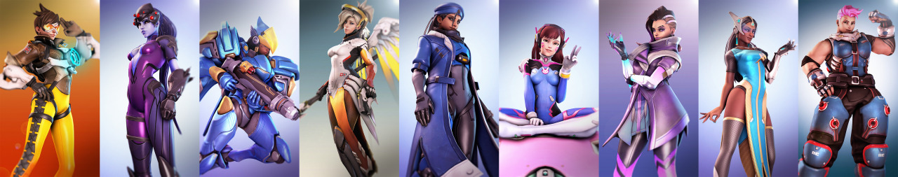 hayzensfm: OVERWATCH FEMALES (these are mainly meant to be used as phone backgrounds)
