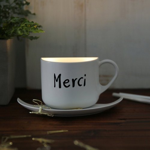 niseu: USB Charge Sound Sensor Tea Cup LED Night Light