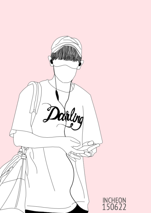 baekbitchyeol:taoristocratic:chanyeol 150622 [bangkok - incheon] || 6/? airport fashion lineartclick