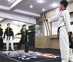 kellymagovern:  Taekwondo paddle kicking [x]
