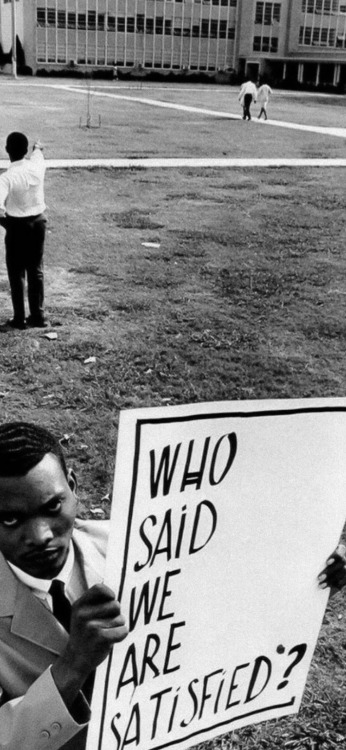 Civil Rights Movement, 1960s.     I’m coming out of hiding for a little to, I g