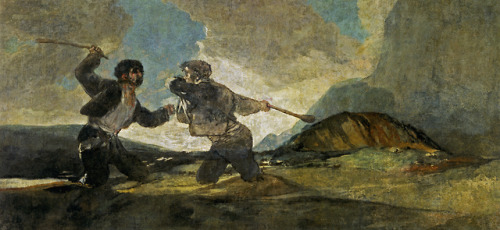 grupaok: Francisco de Goya, A Fight with Cudgels, 1819–1823