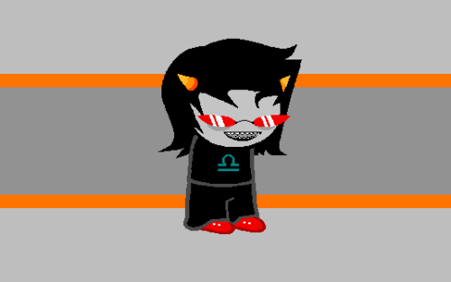 Terezi Pyrope from Homestuck drinks wet cement! requested by Anonymous