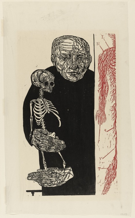 Leonard Baskin (American, 1922-2000, b. New Brunswick, NJ, USA) - The Anatomist, 1952, Woodcut on Pa