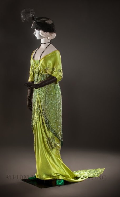 fripperiesandfobs:Gustave Beer evening dress ca. 1912-13From the FIDM Museum