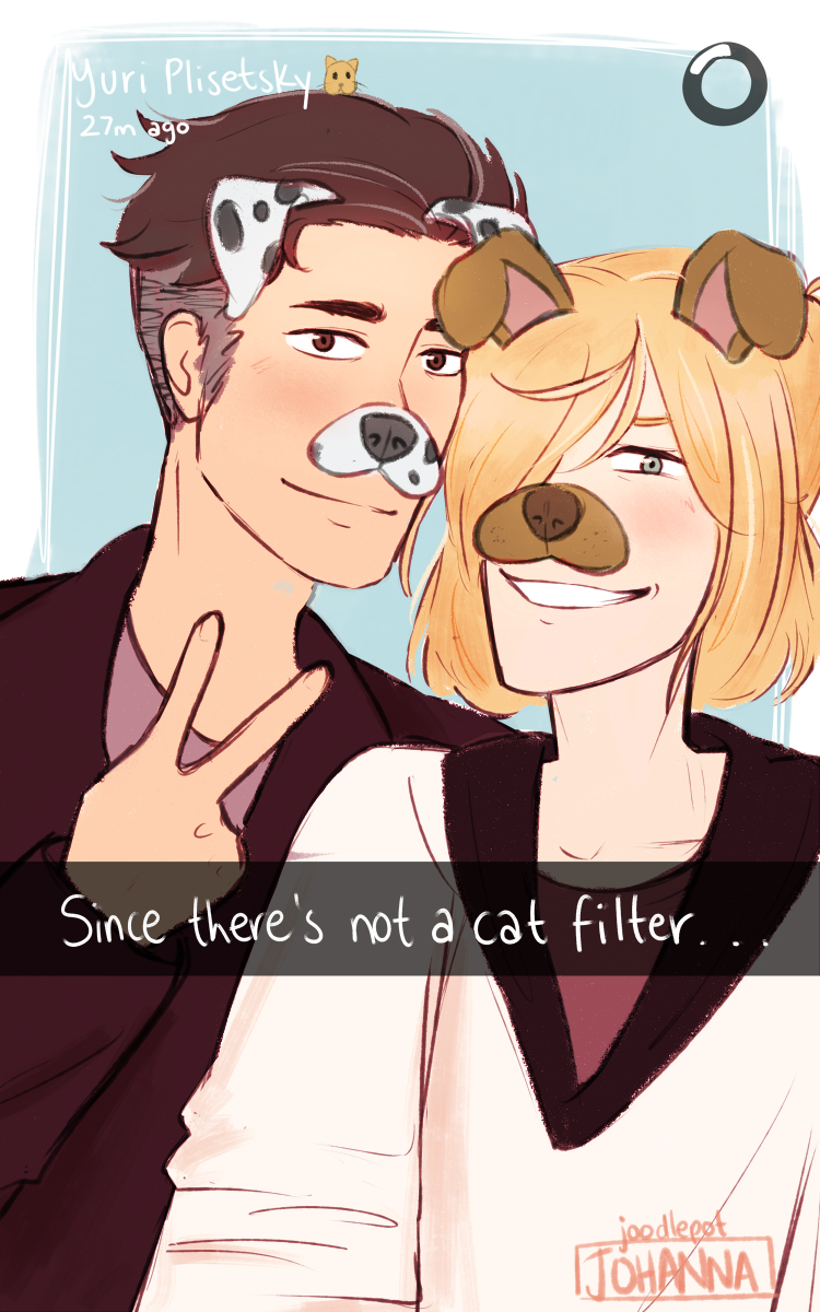 joodlepot:  Otayuri Week day 2 - Social Media ☆  (I wanted to make another picture