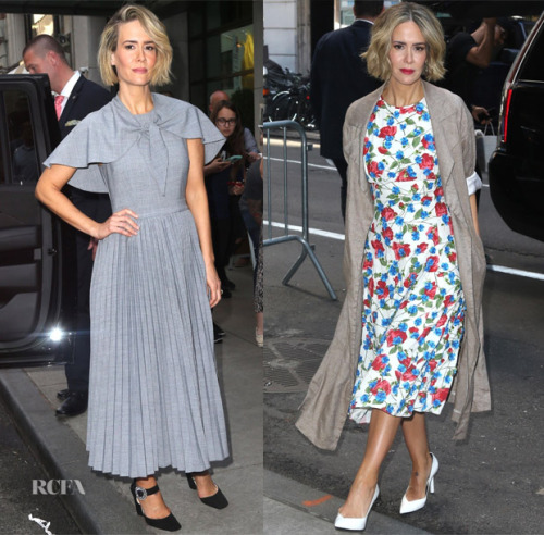 Sarah Paulson wearing Co & Michael Kors Collection of Day 2 & Day 3 of the ‘Oceans 8′ Press 