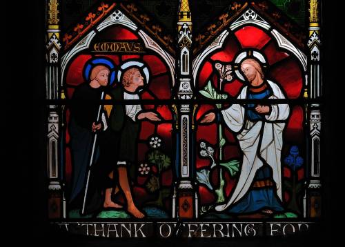 St Peter’s Church.Just part of the fabulous Victorian stained glass panels that make up the 3 large 