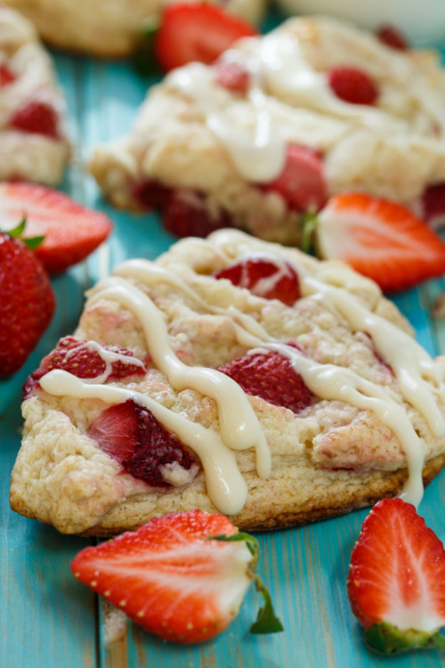 Strawberries and cream scones