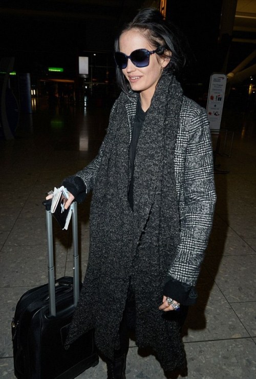 Eva Green at Heathrow airport 9/02/2014