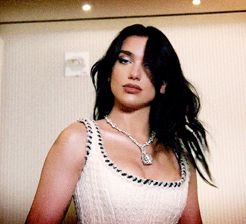 DUA LIPA Getting Ready For The 2023 Met Gala With Vogue