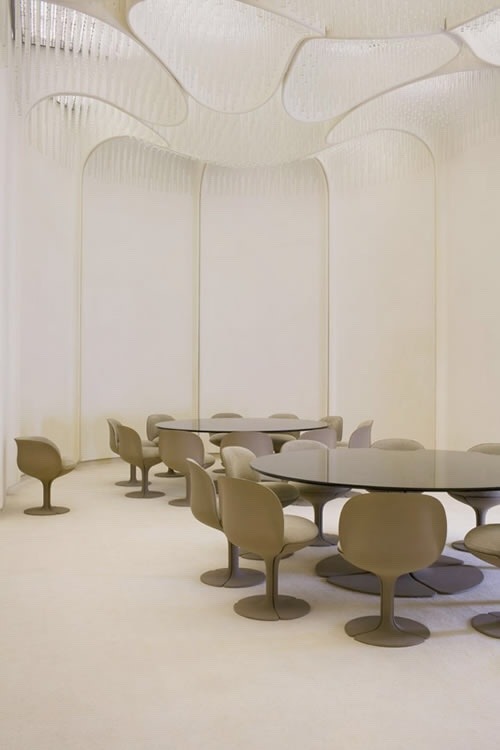 setdeco:PIERRE PAULIN, Dining Room, Palais de L’ Elysée , Paris France, 1972