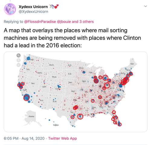 jaylor:  jaylor: he’s literally rigging the election and next to nothing’s being done about it what the actual fucking living hell HE’S LITERALLY TARGETING USPS IN BLUE AREAS WHERE HE LOST THE LAST ELECTION 