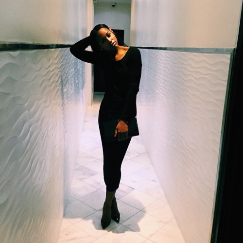 Walk out the door, strike a pose. Pre CFDA Vogue Fashion Fund party #ootd #ootn #simple #lbd #fashio