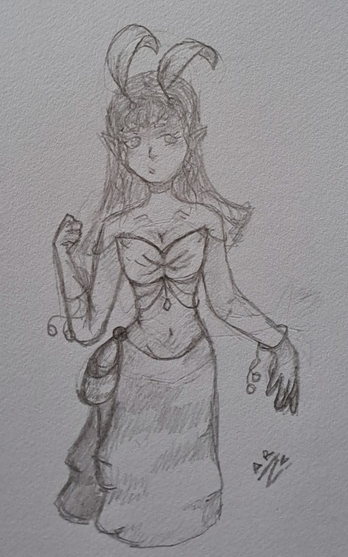 More Art. This Particular One Is A Pencil Drawing Of Some Sort Of Fairy Character