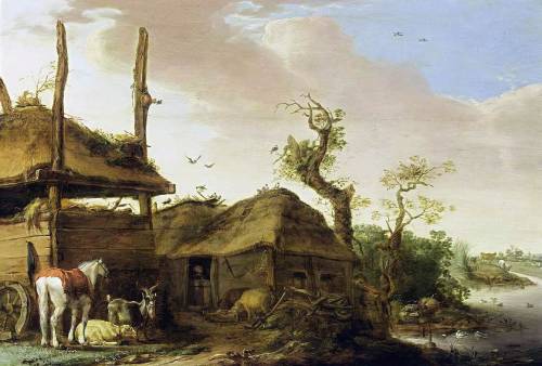 A Farmstead near a Stream, Cornelis Saftleven, 1st half of 17th century